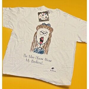 Vintage 90s Single Stitch “Pigcasso” I Love My Cat T Shirt Made in USA Size XL